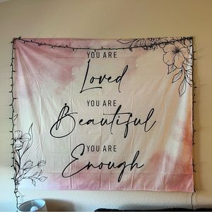 Pink Tapestry (lights not included)